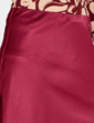 Pull On Bias Cut Satin Skirt - Wine