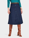 Denim Panel Skirt - Indigo