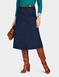 Denim Panel Skirt - Indigo