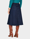 Denim Panel Skirt - Indigo