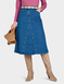 Denim Panel Skirt - Stonewash