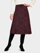Baroque Jacquard Jersey Skirt - Wine