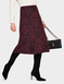 Baroque Jacquard Jersey Skirt - Wine