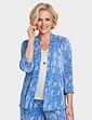 Floral Plisse Soft Jacket - Blue