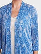 Floral Plisse Soft Jacket - Blue