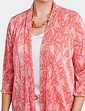 Floral Plisse Soft Jacket - Coral Print