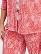 Floral Plisse Soft Jacket - Coral Print