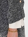 Gold Buttoned Tailored Jacket - Charcoal