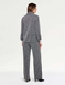 Gold Buttoned Tailored Jacket - Charcoal