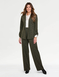 Gold Buttoned Tailored Jacket - Olive
