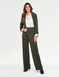 Gold Buttoned Tailored Jacket - Olive