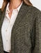 Gold Buttoned Tailored Jacket - Olive