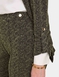 Gold Buttoned Tailored Jacket - Olive