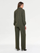 Gold Buttoned Tailored Jacket - Olive