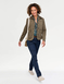 Tailored Suedette Jacket - Khaki