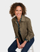 Tailored Suedette Jacket - Khaki