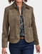 Tailored Suedette Jacket - Khaki