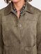 Tailored Suedette Jacket - Khaki