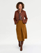 Tailored Suedette Jacket - Tan
