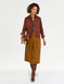Tailored Suedette Jacket - Tan
