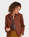 Tailored Suedette Jacket - Tan