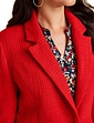 Tailored Lined Boucle Blazer - Red