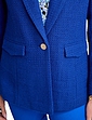 Tailored Lined Boucle Blazer - Royal Blue