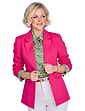 Linen Mix Tailored Jacket - Pink
