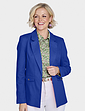 Linen Mix Tailored Jacket - Royal