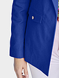 Linen Mix Tailored Jacket - Royal
