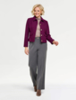 Emreco Tailored Lined Boucle Jacket - Wine
