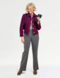 Emreco Tailored Lined Boucle Jacket - Wine