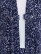 Tab Detail Plisse Soft Jacket - Navy