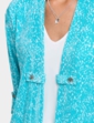 Tab Detail Plisse Soft Jacket - Turquoise