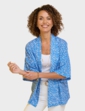 Print Kimono Soft Jacket - Cornflower Blue