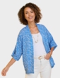 Print Kimono Soft Jacket - Cornflower Blue