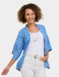 Print Kimono Soft Jacket - Cornflower Blue