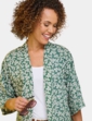 Print Kimono Soft Jacket - Khaki