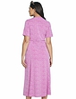 41 Inch Length Spot Print Dress - Rose