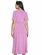 46 inch length Spot Print Dress - Rose