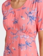 Viscose Print Tea Dress - Coral