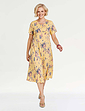 Viscose Print Tea Dress - Lemon