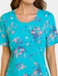 Viscose Print Tea Dress - Turquoise