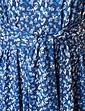 Warm Handle Tie Front Print Dress - Blue