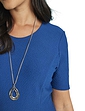 Textured Dress and Necklace Blue