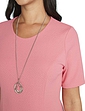 Textured Dress and Necklace Pink