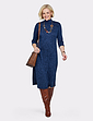 Turtle Neck Dress - Blue