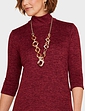 Turtle Neck Dress - Wine