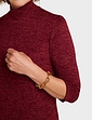Turtle Neck Dress - Wine