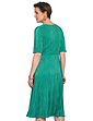 Plisse Twist Front Dress - Green